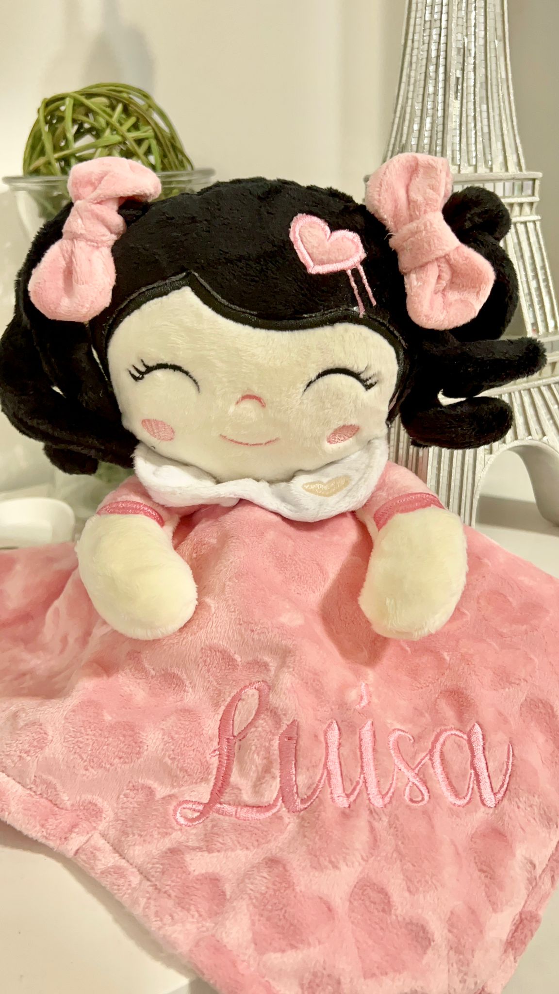 Plush Security Blanket with Doll MImi