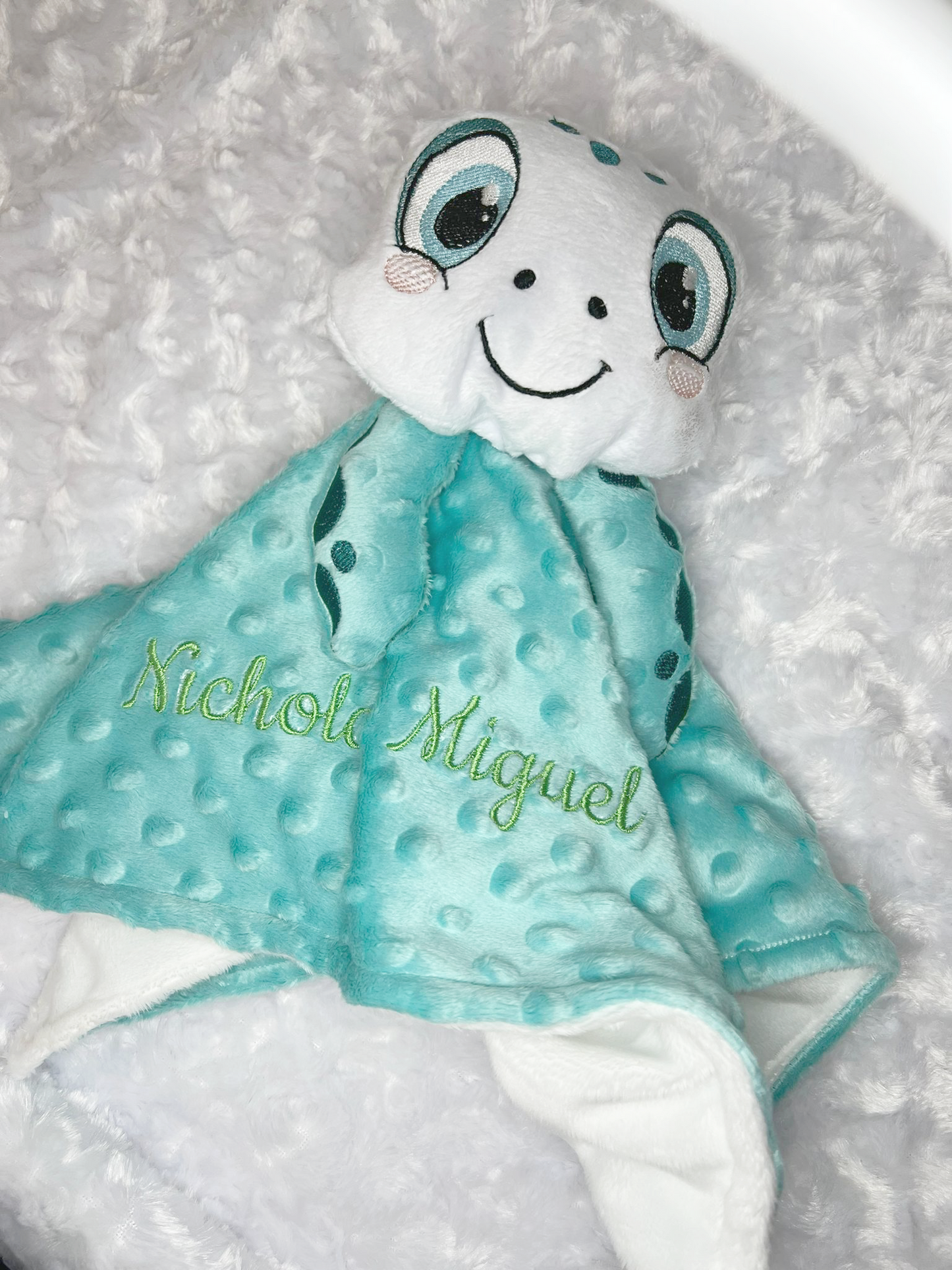 Plush Security Blanket with Stuffed Animal